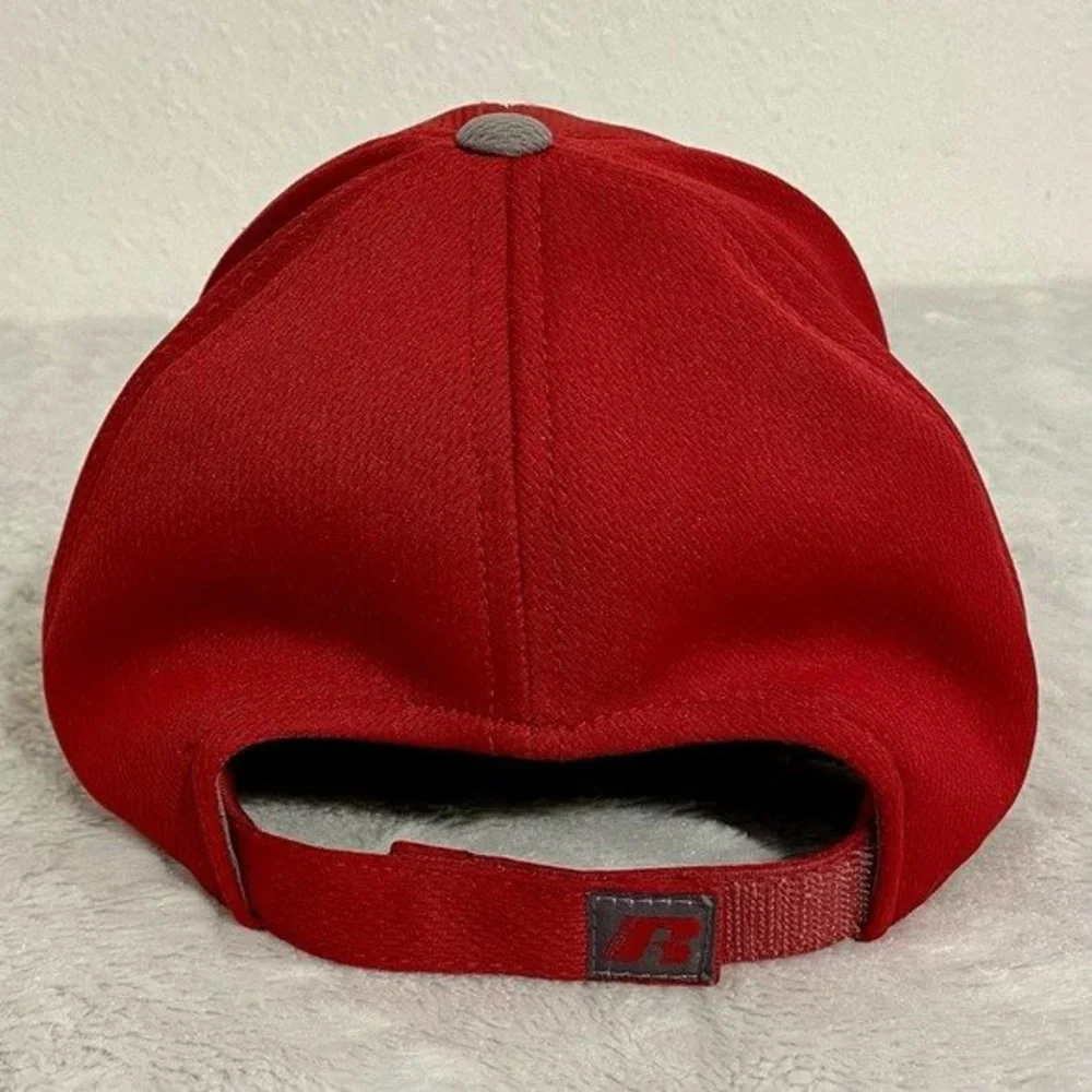 WSU Cougars Cap Crimson Gray Adjustable Washington State Russell Athletic